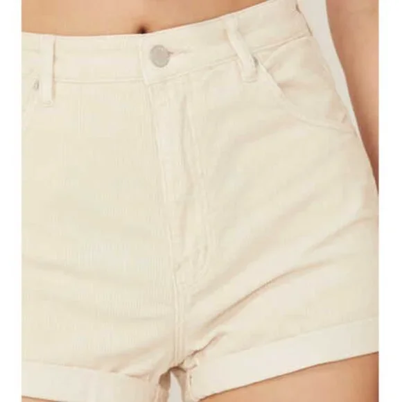 ROLLA'S High Rise Corduroy Dusters Slim Shorts - Sand Cream - Picture 2 of 7